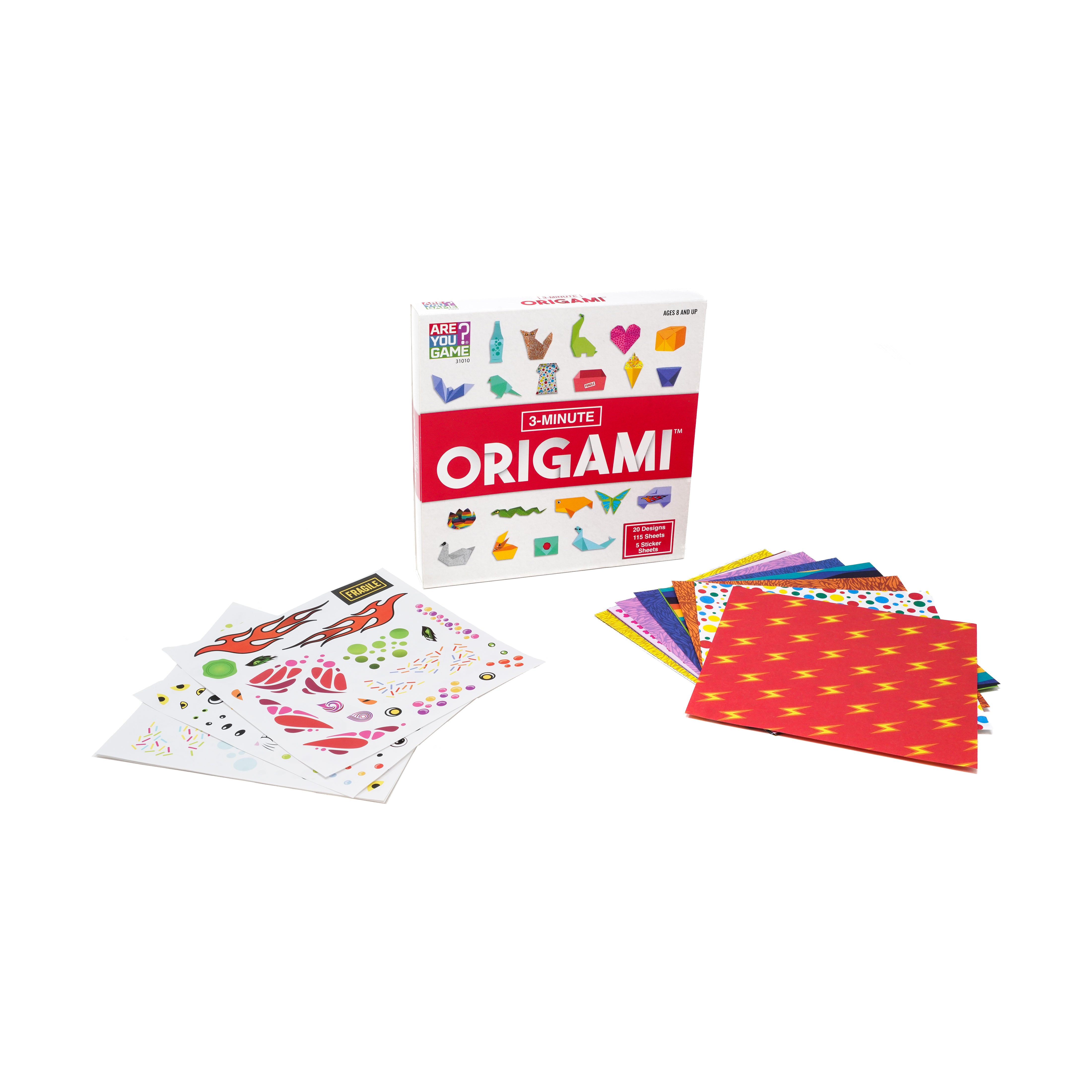 3 Minute Origami Kit - Quick & Easy Paper Folding Magic for Kids & Adults | Fun DIY Crafts, Party Activities & Creative Gift Idea
