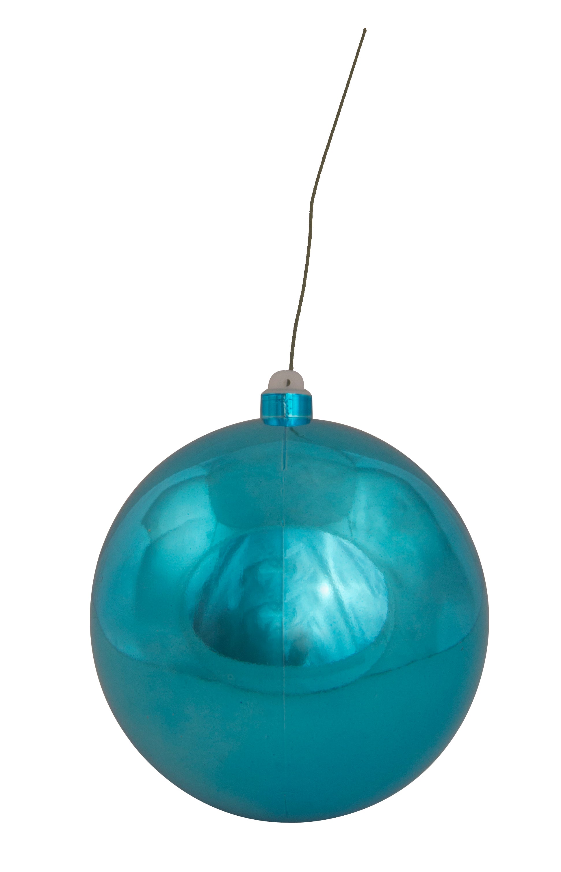 10 Pack Shiny Aqua 250mm Christmas Ball Ornaments - UV Coated Shatterproof Decorations for Holiday Tree, Party & Home Decor