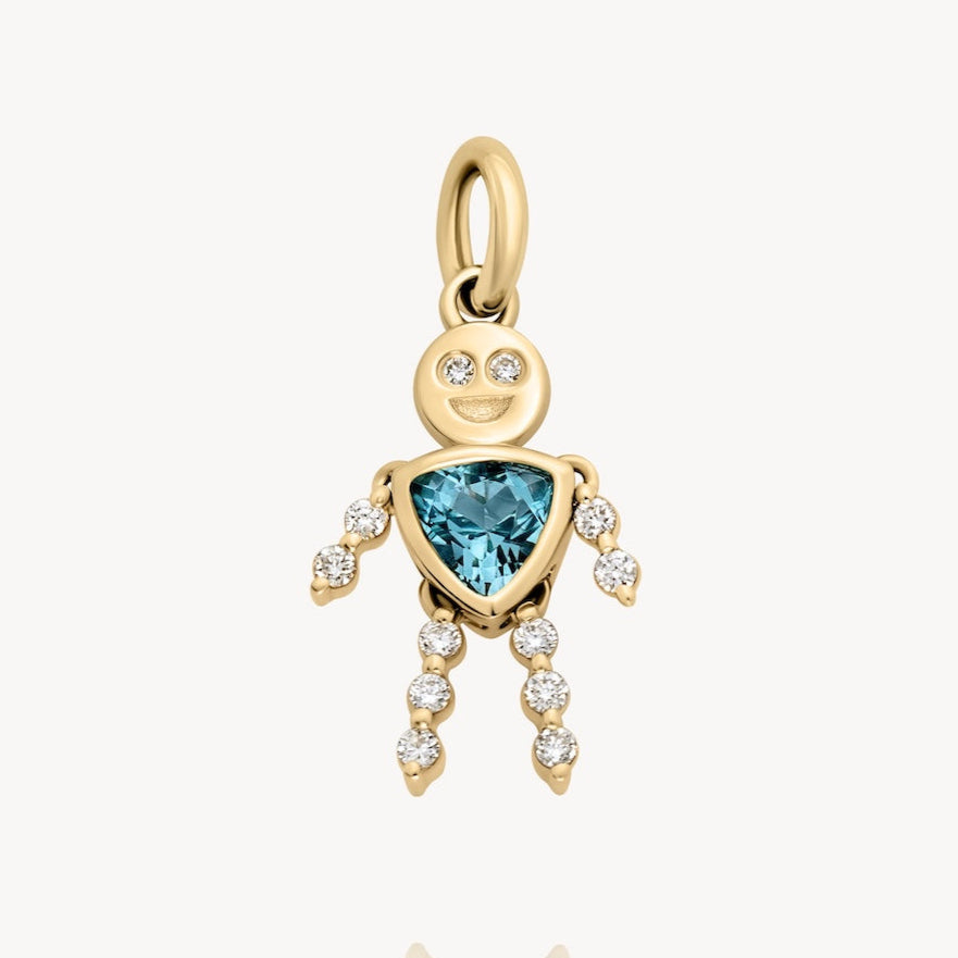 December Birthstone Charm - Lulu & Lox Blue Topaz Pendant for Necklace | Perfect Gift for December Babies, Christmas & Birthday Presents