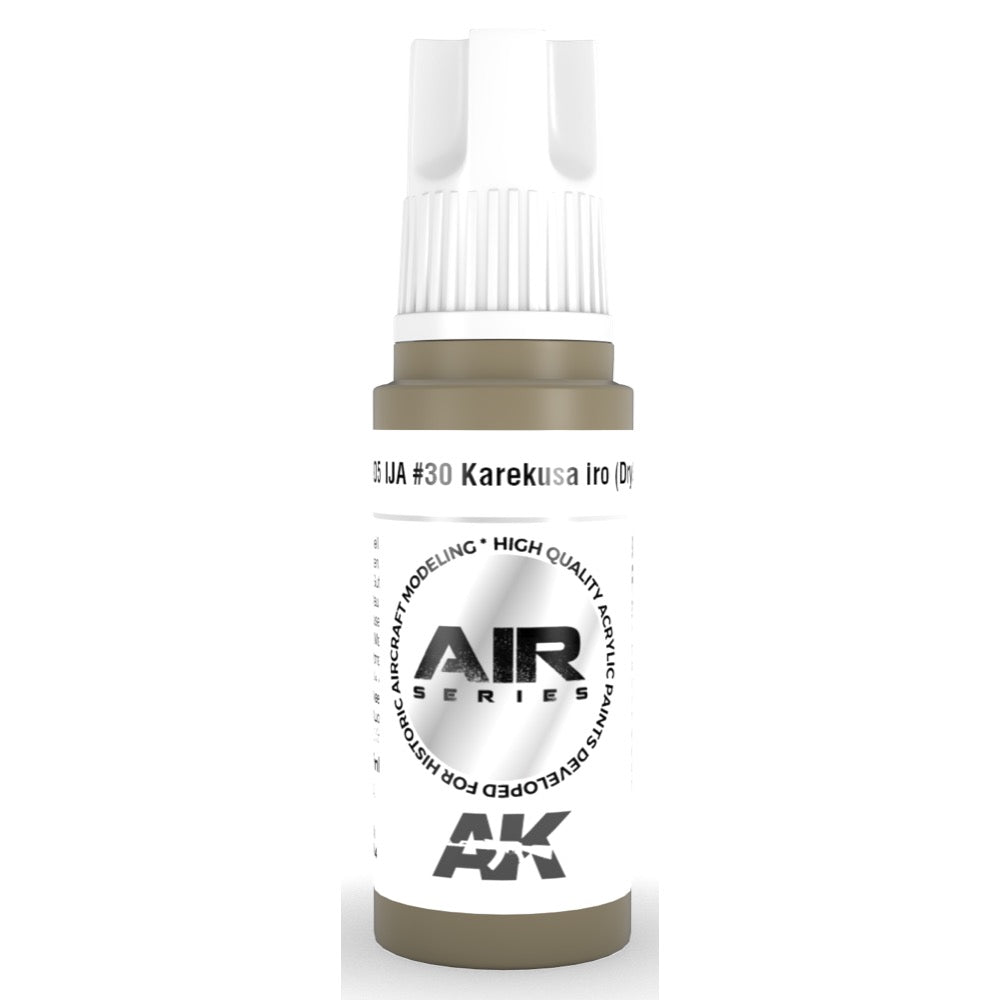 AK Interactive AK11905 Air Series IJA No.30 Karekusa iro Dry Grass Acrylic Paint - 17ml Bottle - 3rd Generation Formula - Perfect for Military Model Kits, Dioramas & Scale Modeling Projects