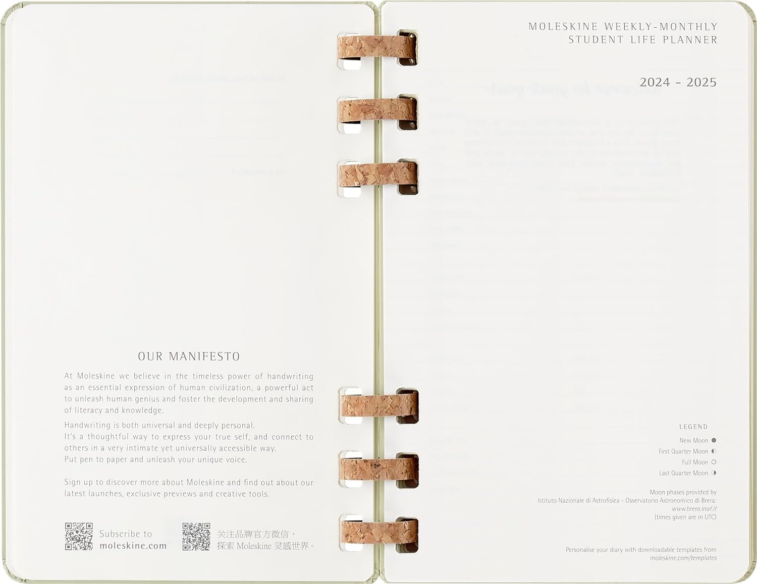Moleskine 2024-2025 Academic Planner - 12 Month Spiral Notebook with Hard Cover, 5