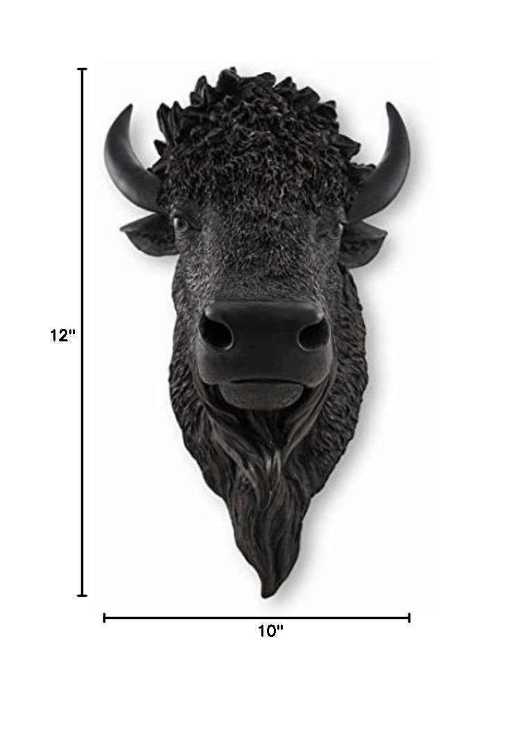 American Bison Faux Taxidermy Wall Mount - 18