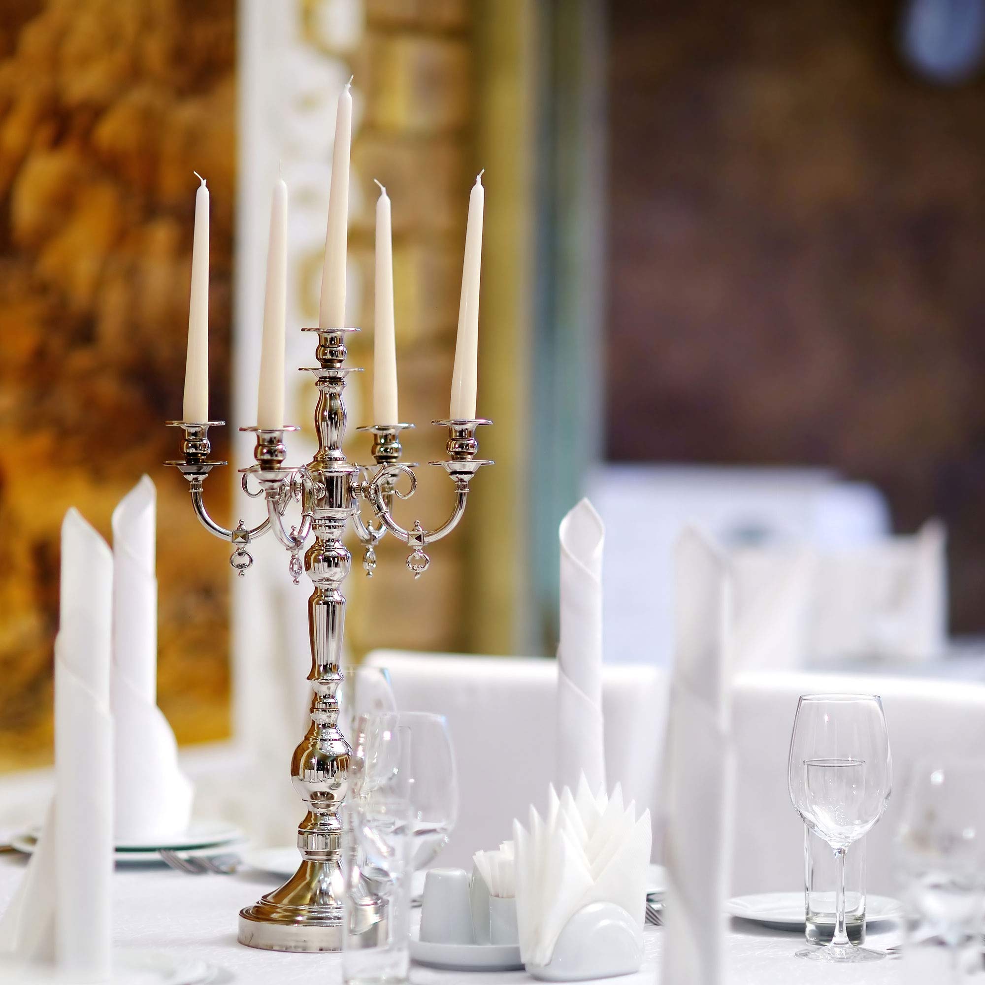 Rambue 10 Inch Ivory Taper Candles - 8 Pack Classic Dripless Cream Tapered Candlesticks for Weddings, Dinner Parties & Home Decor - 8 Hours Burn Time - Perfect for Romantic Dinners, Candlelight Ceremonies & Holiday Centerpieces