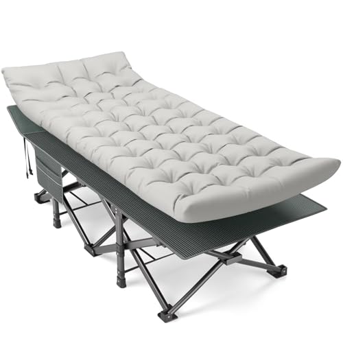 Striped Cot & Grey Cushion