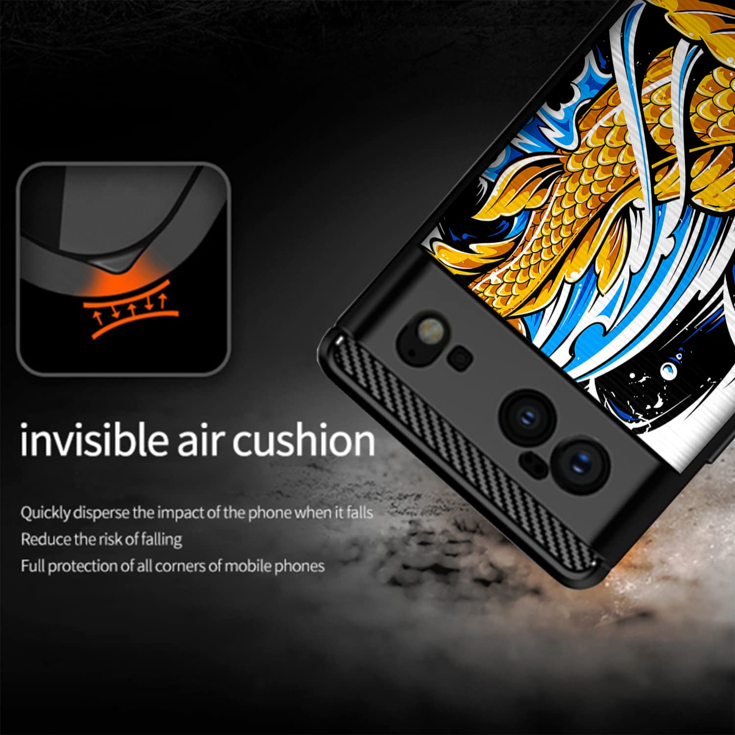Google Pixel 6 Case (2021) - Koi Fish TPU Cover | Slim Protective Phone Case for Daily Use
