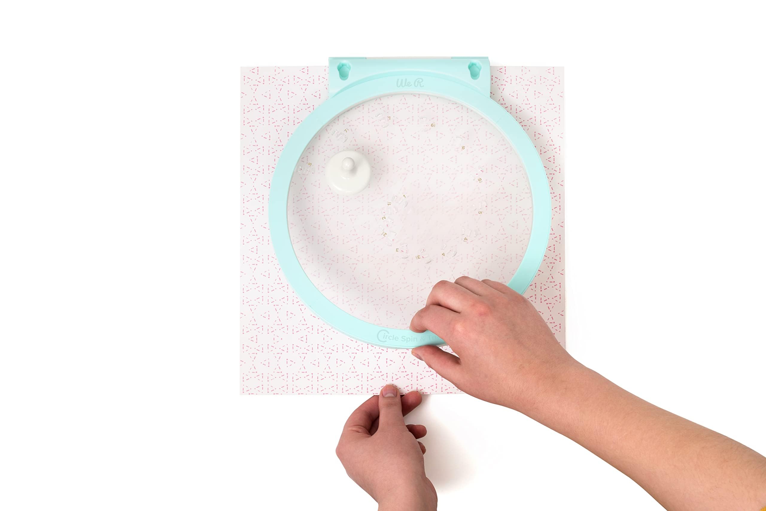 We R Memory Keepers Circle Spin & Trim Tool - 360 Degree Rotating Circle Cutter with Circle Maker & 2 Replacement Blades (Cuts 1-8 Inch Circles) - Perfect for Scrapbooking, Card Making & DIY Crafts