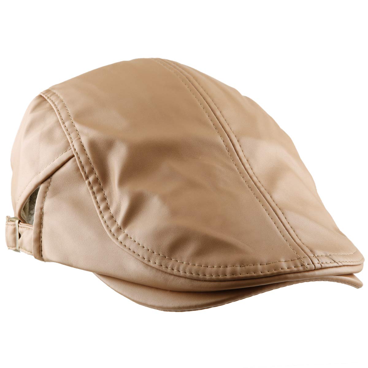 Moonsix Men's Newsboy Cap - PU Leather Beret Gatsby Flat Hat Ivy Driving Cap for Casual & Vintage Style | Perfect for Daily Wear, Parties, and Costume Events