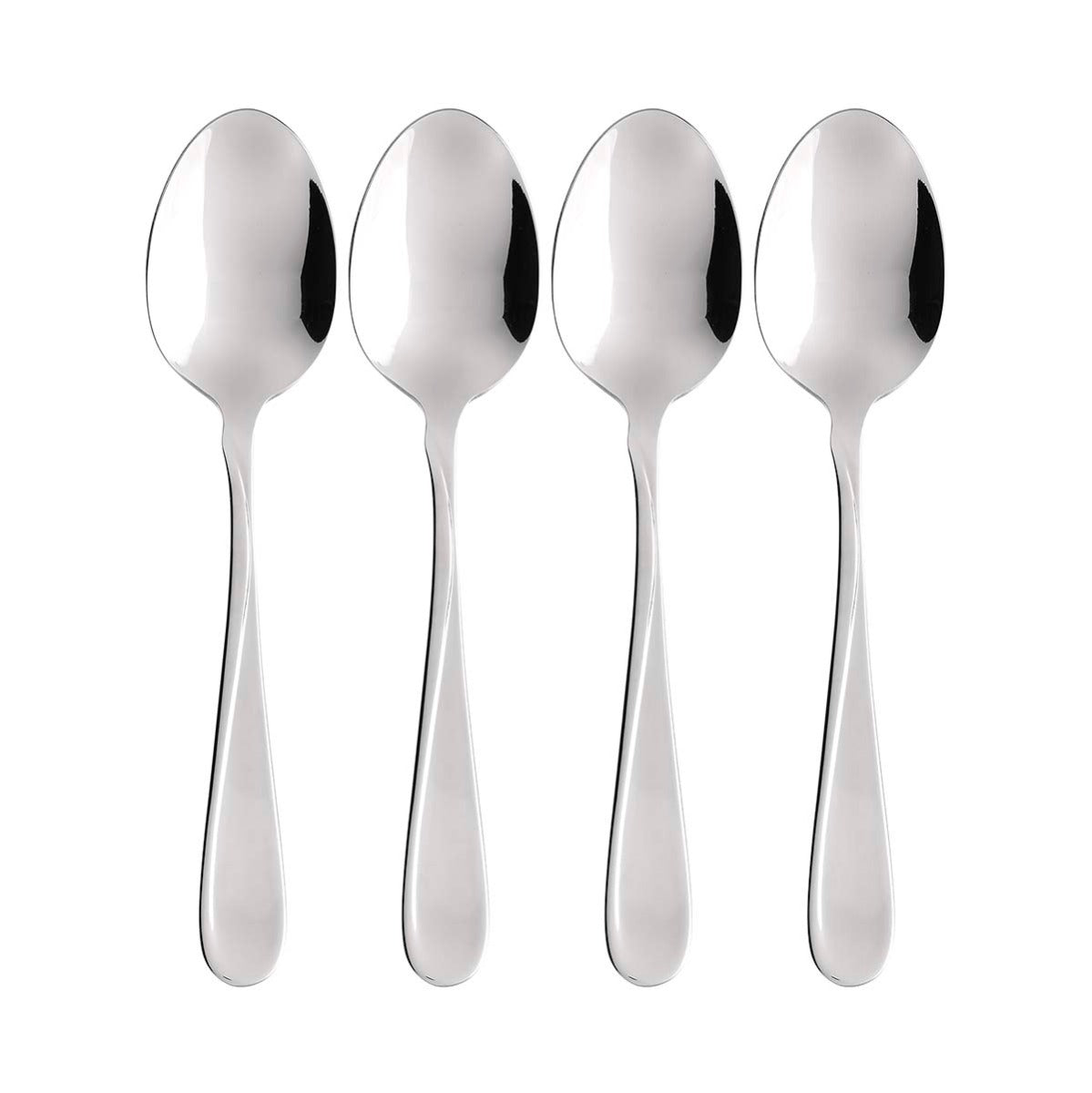 Premium Stainless Steel Flight Dinner Spoon Set of 4 - Elegant Cutlery for Airline Meals, Travel Dining & Home Use