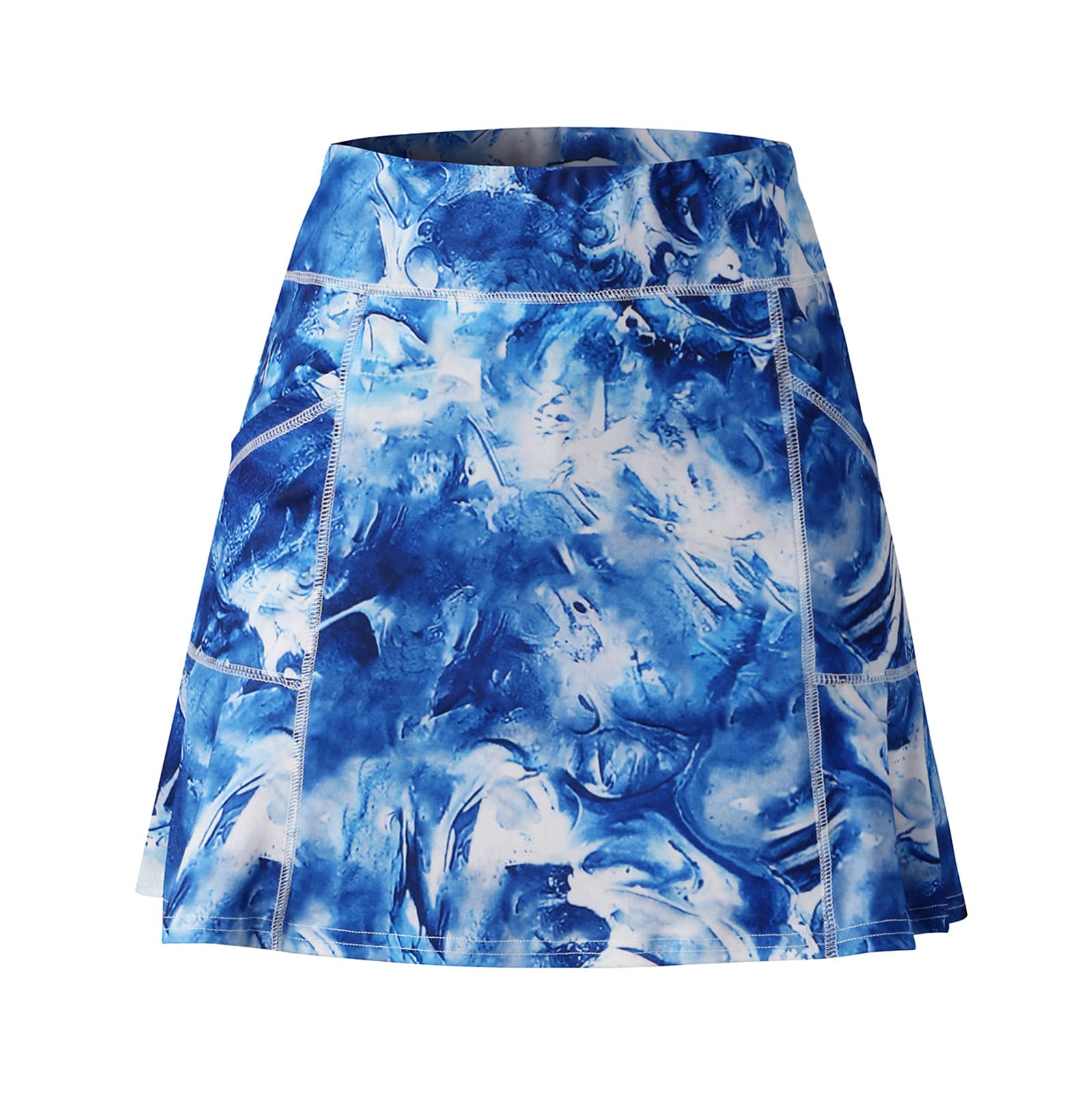 Plus Size Tennis Skirt for Women - High Waist Sports Shorts with Pockets for Running, Workout & Gym - Breathable Athletic Skirt with Built-in Shorts