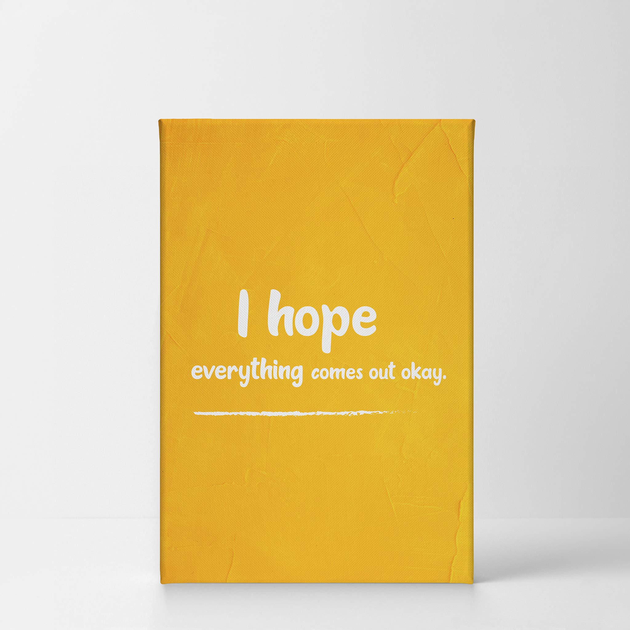 Funny Bathroom Wall Art - 'I Hope Everything Comes Out Okay' Canvas Print | 40x30 Inch Ready-to-Hang Bathroom Decor | Made in USA | Perfect for Powder Rooms, Guest Baths & Home Decoration