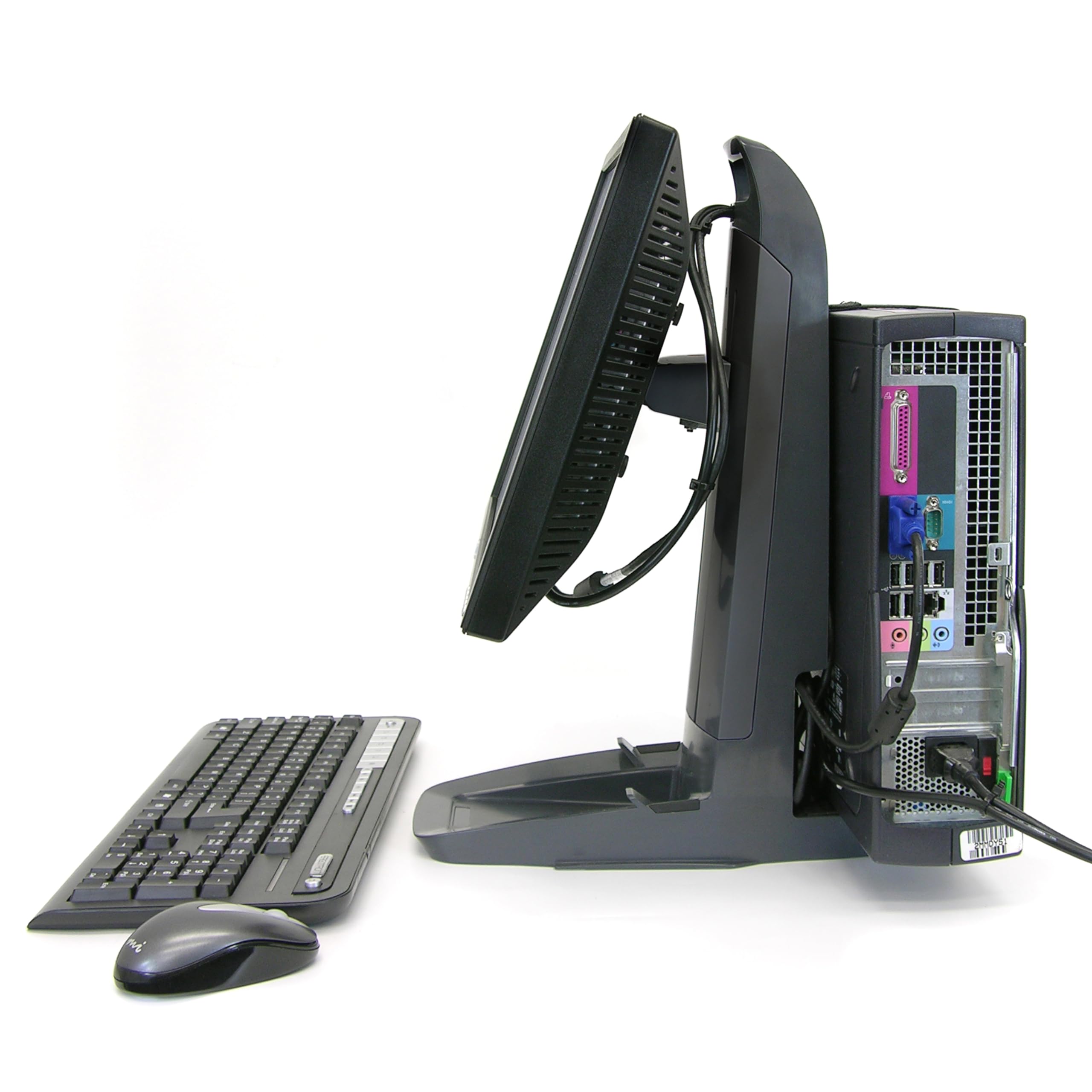 Ergotron Neo-Flex All-in-One Adjustable Monitor Stand for Desk - VESA Mount Compatible with 24 Inch Screens (6-16 lbs) - Includes CPU Strap - Perfect for Home Office & Workspace Ergonomics