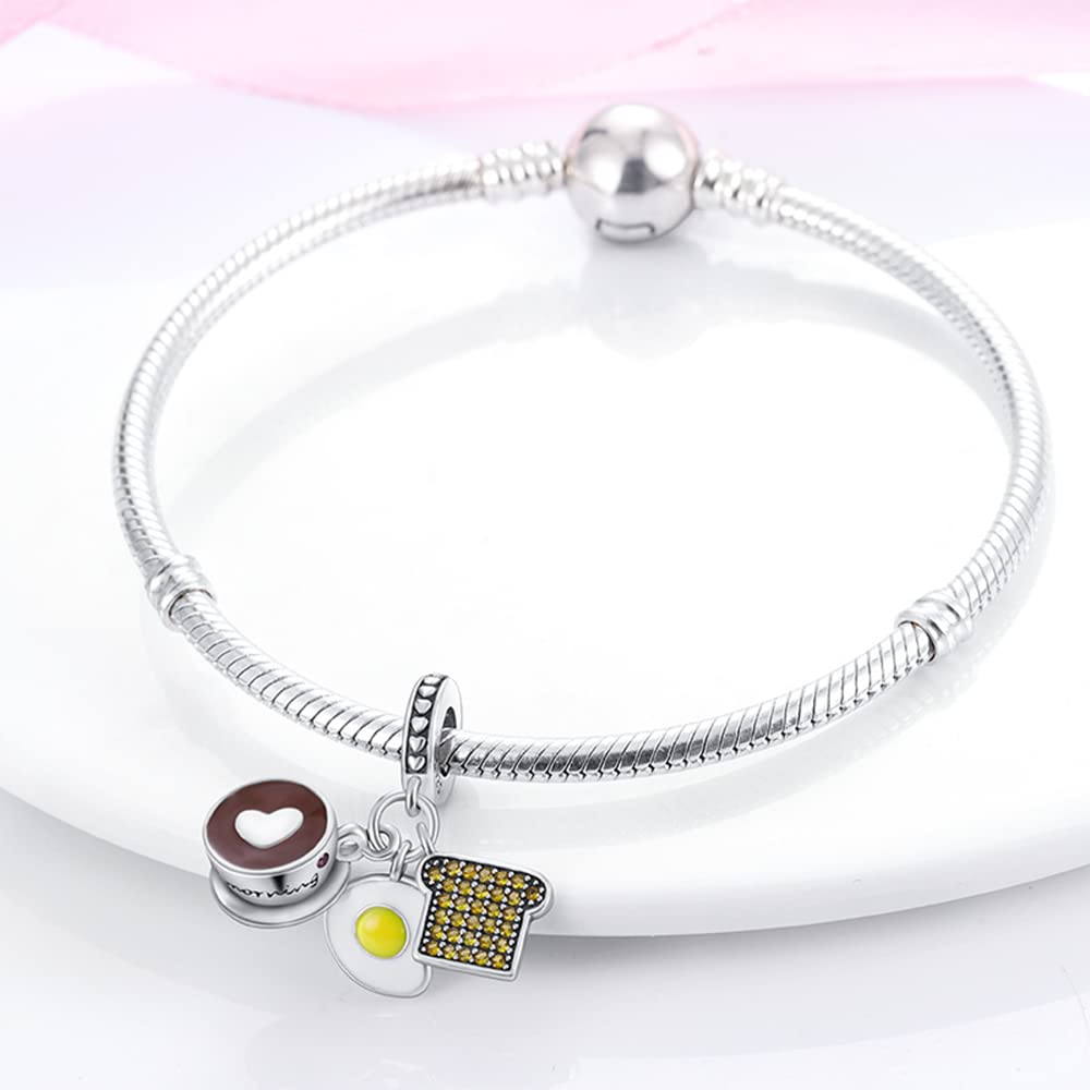 Pandach 925 Sterling Silver Travel-Themed Charms for Bracelets & Necklaces - Round The World Beads, Relaxation Dangle Pendants - Jewelry Beads Gifts for Women - Perfect for Travel Lovers, Vacation Souvenirs & Everyday Wear