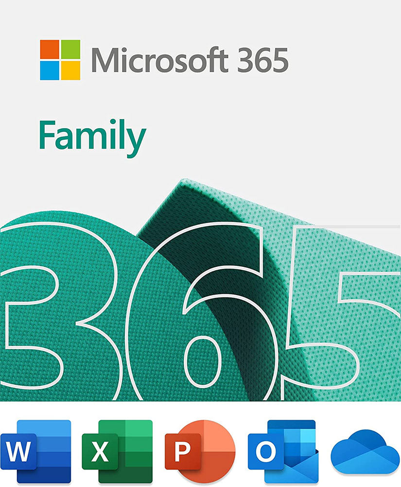 Microsoft 365 Family Subscription - 1 Year License for 6 Users | PC & Mac Download | Perfect for Home Office, Remote Work & Student Projects