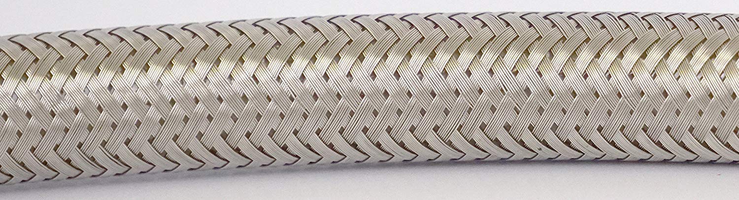 LASCO 10-0964 48-Inch Stainless Steel Braided Dishwasher Water Supply Line - 3/8-Inch Female Compression Fitting - 25-Pack for Easy Installation & Replacement - Perfect for Kitchen, RV & Mobile Home Use