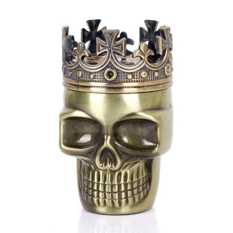 Premium Skull-Shaped Tobacco Grinder - Ghost Head Design for Weed, Herbs & Spices | Durable Metal Smoking Accessory for Rolling Papers, Pipes & Vaporizers | Perfect for Home Use, Travel & Gifts