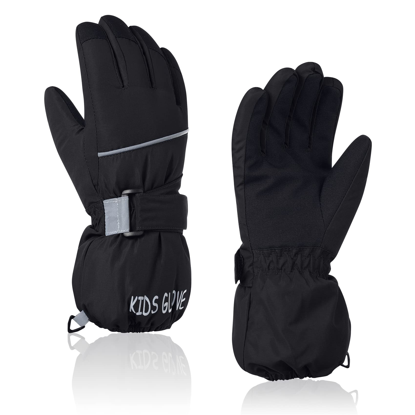 Durio Kids Waterproof Winter Gloves for Girls & Boys - Warm Ski Gloves for Toddlers & Children - Perfect for Snow Play, Skiing & Outdoor Winter Activities