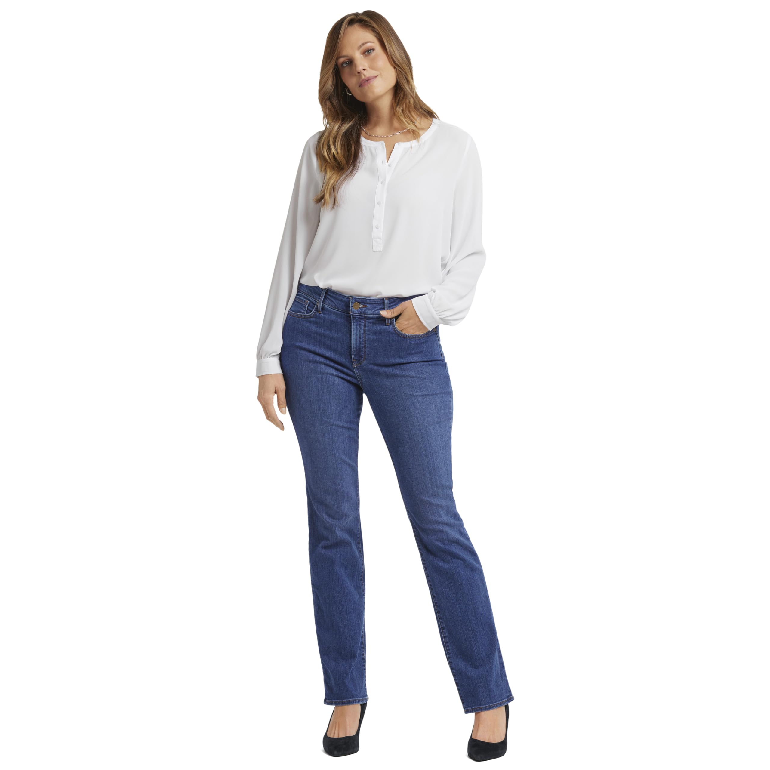 NYDJ Women's Marilyn Straight Leg Denim Jeans - Comfortable Stretch Jeans for Everyday Wear, Work & Casual Outings