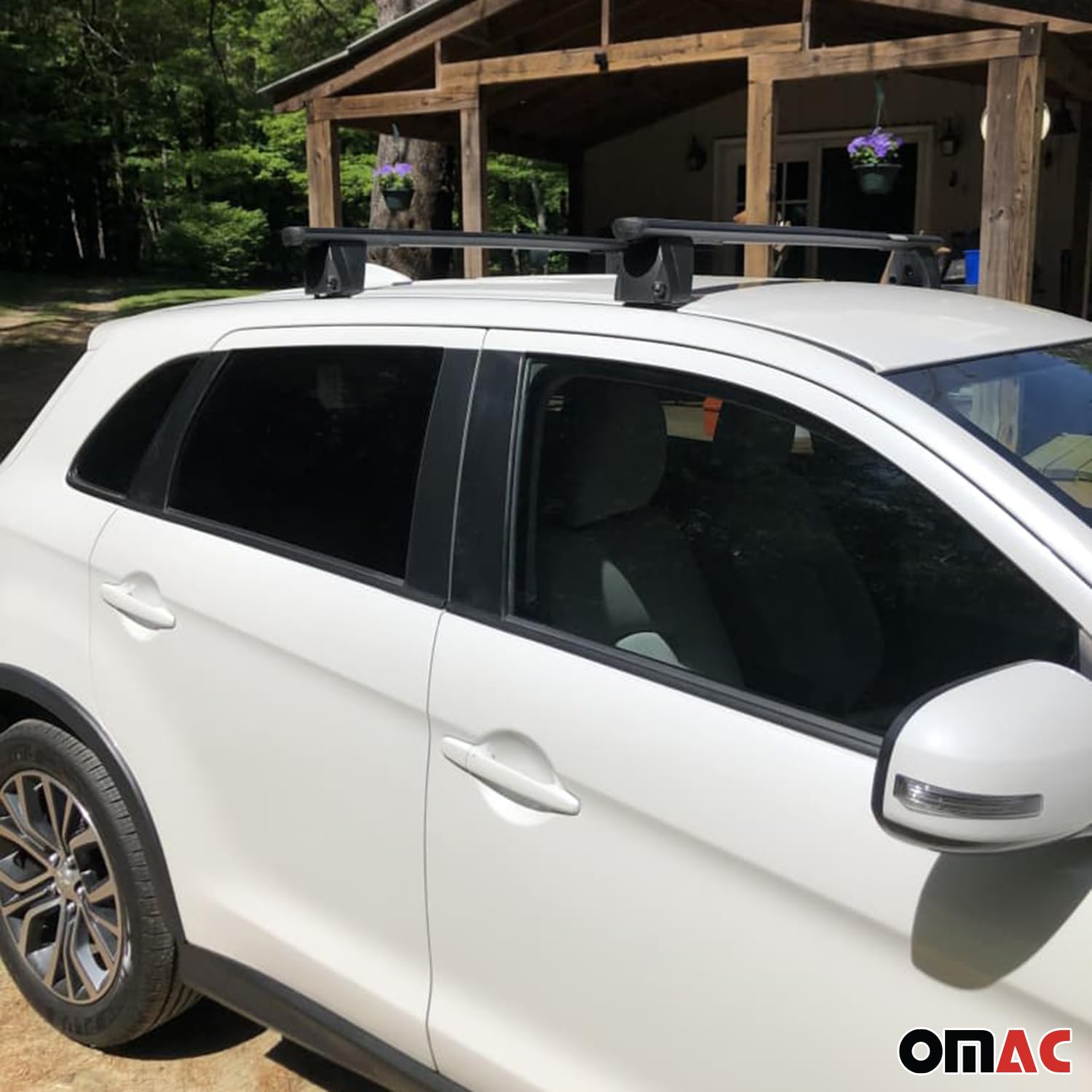 OMAC Fix Point Roof Racks Cross Bars for Subaru Impreza 2017-2023 - 2 Pcs Gray Anti-Theft Cargo Carrier for Kayak, Canoe, Surfboard, Ski, Snowboard - Perfect for Road Trips, Camping & Outdoor Adventures