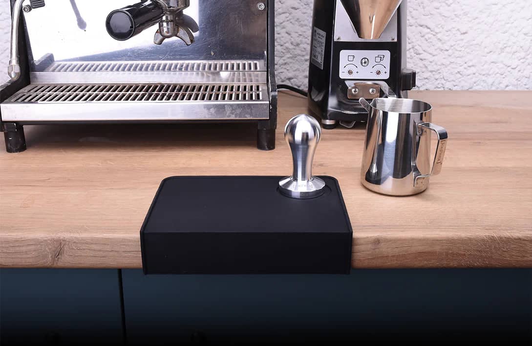 Joe Frex Professional Barista Tamping Mat L - Non-Slip Espresso Coffee Tamper Mat for Home & Commercial Use - Perfect for Espresso Machines, Coffee Shops & Barista Training