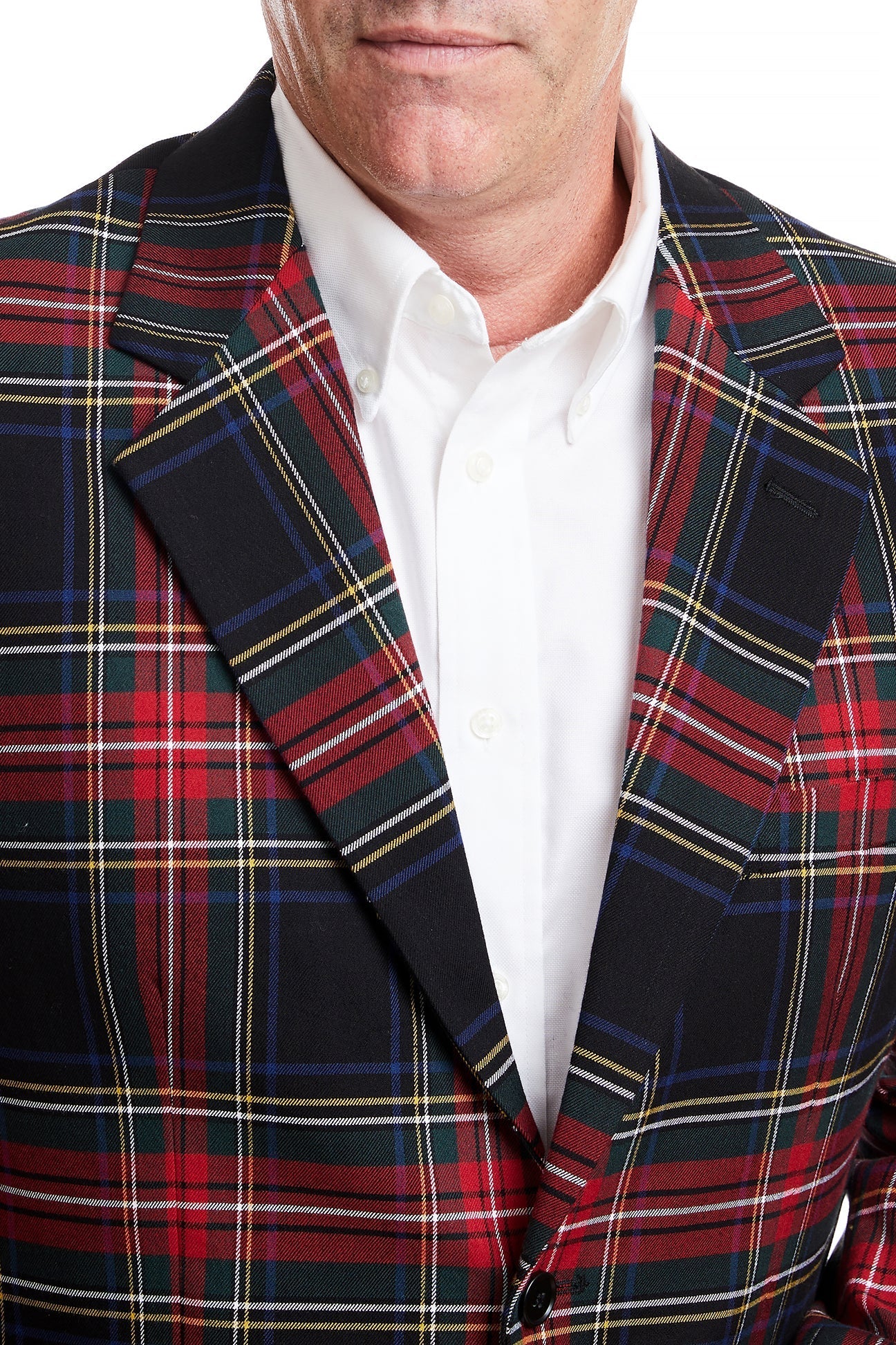 Philip Sportcoat Black Stewart Tartan - Premium Wool Blazer for Men | Perfect for Business, Weddings & Formal Events