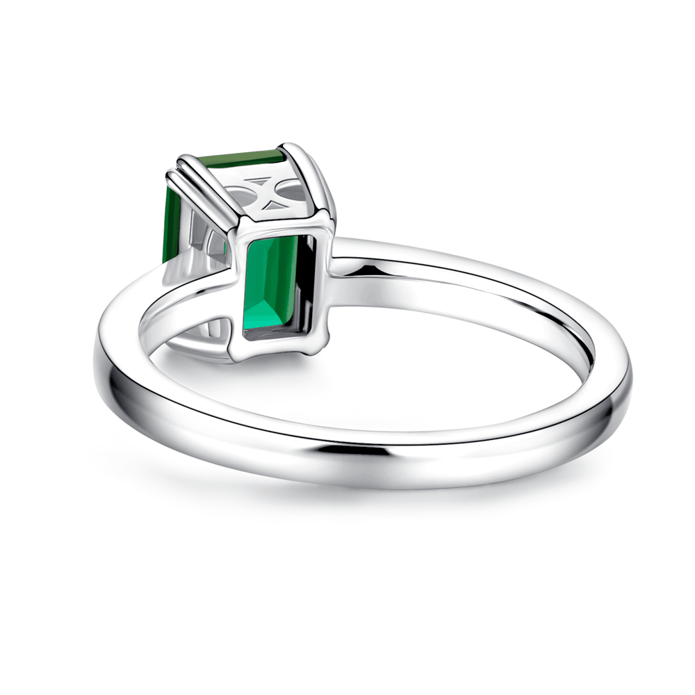 Exquisite Petite Micropavé Emerald Cut Emerald Ring for Women - Elegant Wedding, Engagement & Anniversary Jewelry Gift