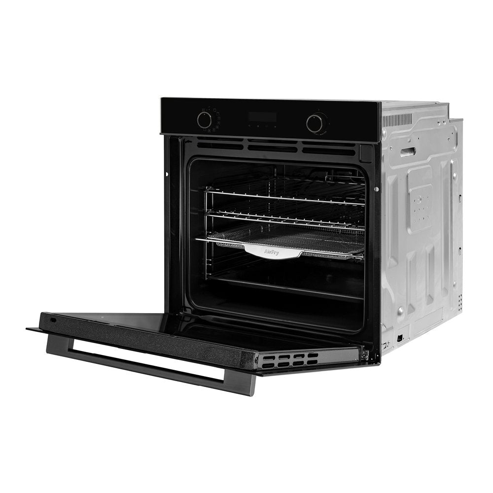 60cm 11-in-1 Multi-Function Oven with Air Fryer - Omega OBO6011AM Midnight Black | Perfect for Baking, Roasting, Air Frying & More in Home Kitchen