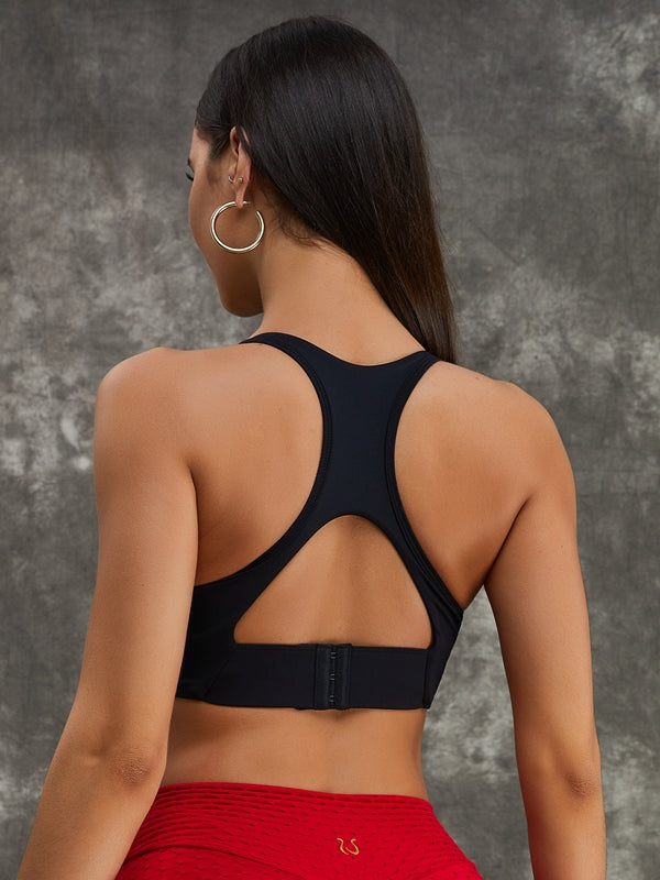 ZASUWA Women's Twist Hollow Out Sports Bra - Breathable Workout Top for Yoga, Running & Gym - Comfortable & Stylish Activewear