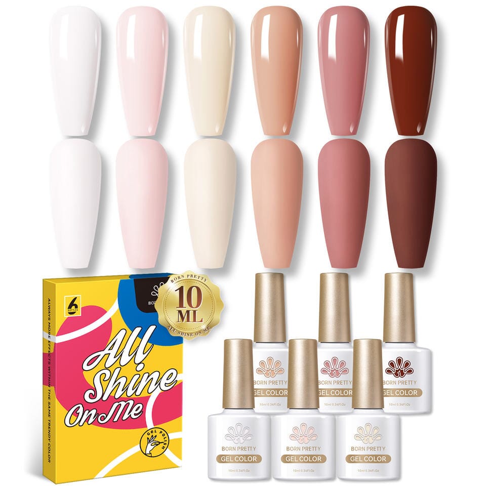 Maria Rose Gel Nail Polish Set - 6 Colors for Long-Lasting Manicures & Pedicures | Perfect for Home Nail Art, Salon Use & Gift Giving