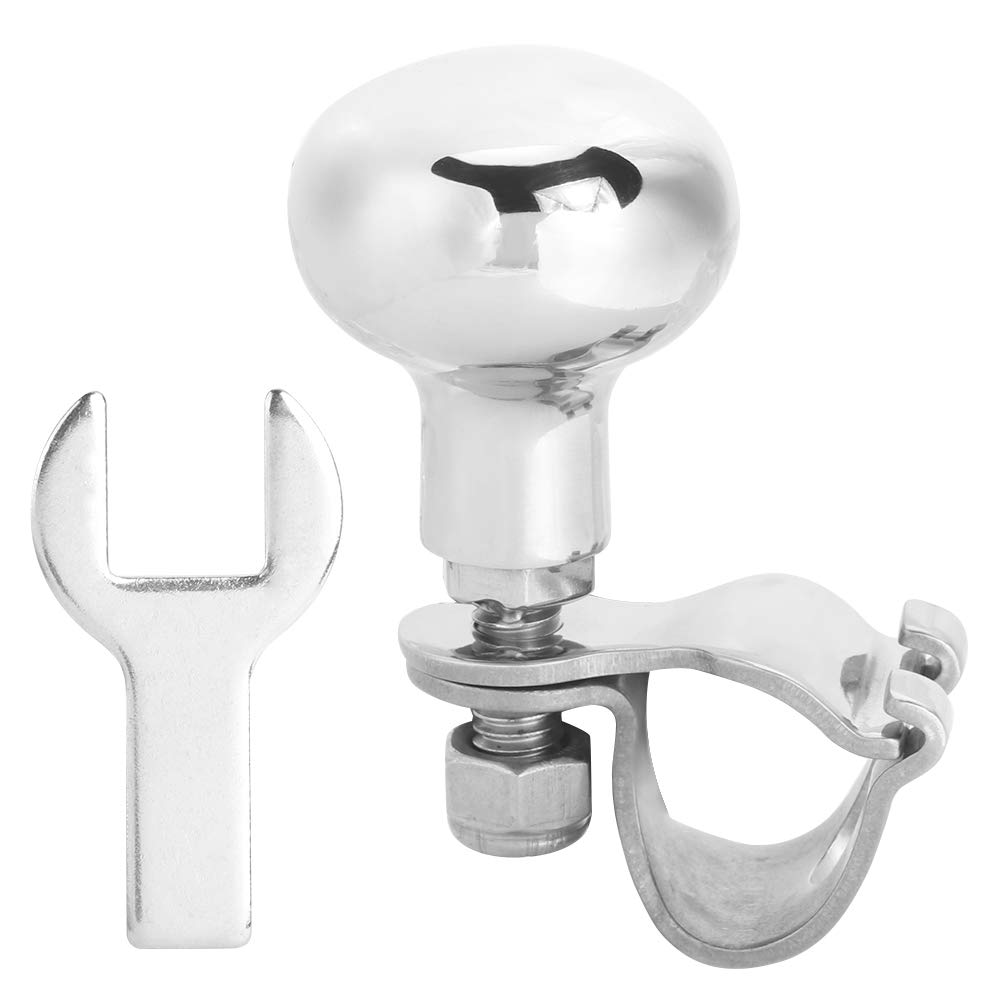 Fydun 316 Stainless Steel Steering Wheel Spinner Knob - Boat & Truck Auxiliary Steering Handle for Easy Maneuvering | Perfect for Off-Road, Towing & Marine Use