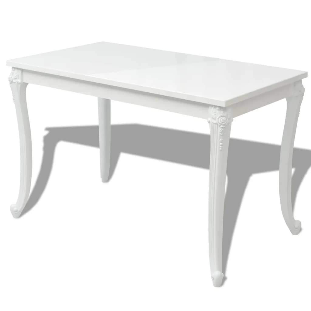 FAMIROSA Glossy Coffee Table - Modern MDF Sofa Table for Living Room & Office Decor