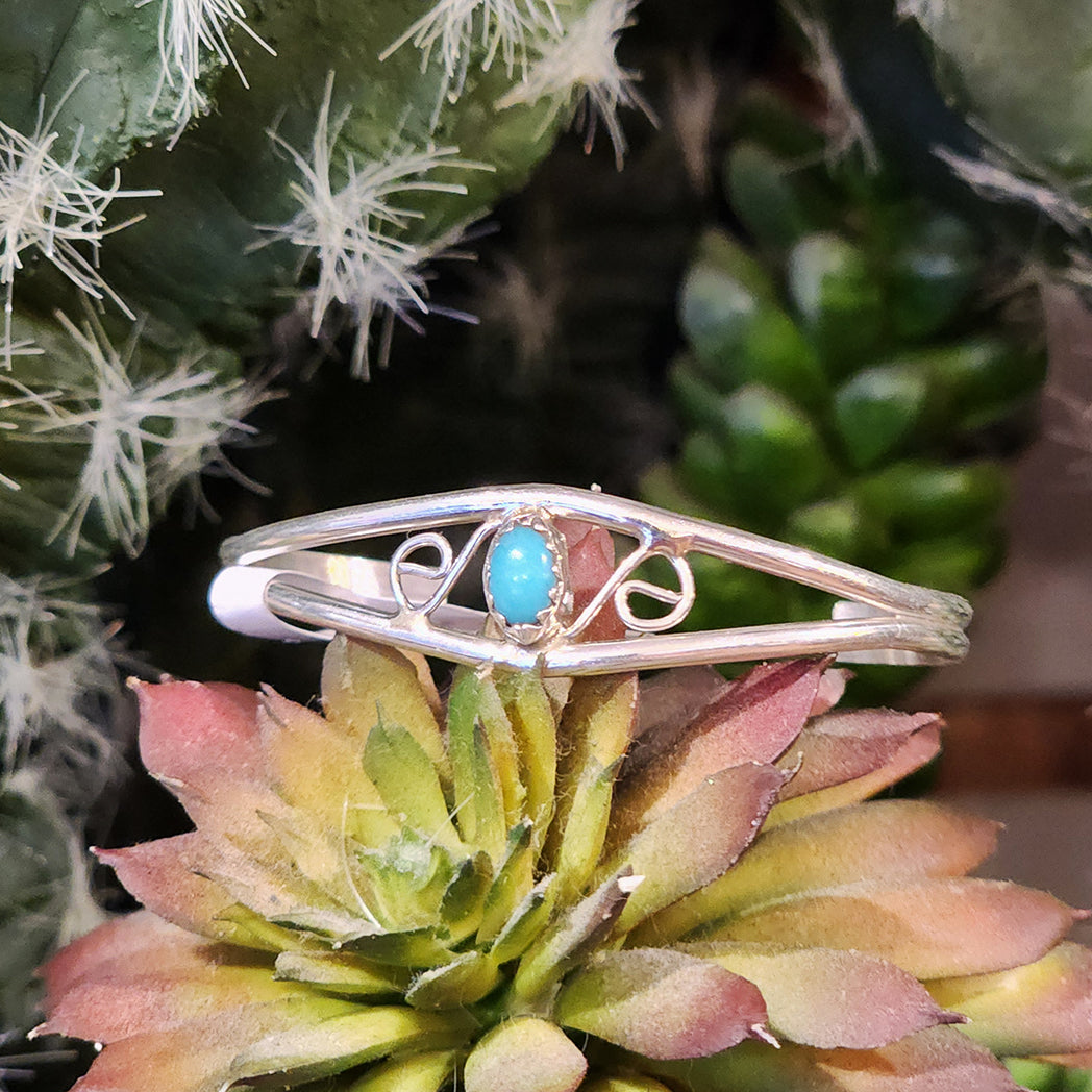 Gilda Turquoise Baby Cuff Bracelet - Handmade Adjustable Infant Jewelry for Girls & Boys - Perfect for Christening, Birthday Gifts & Special Occasions