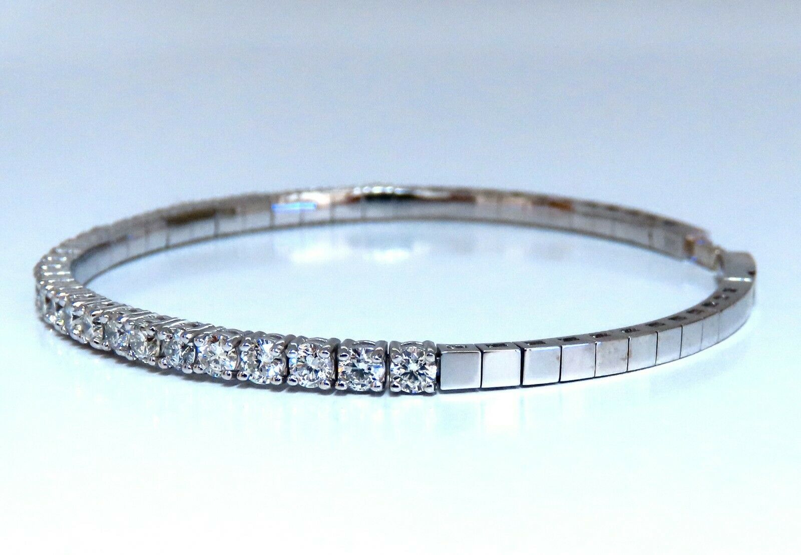 2.90ct Natural Round Diamond Tennis Bracelet - 14K Gold Flexible Bangle for Women | Perfect for Weddings, Anniversaries & Special Occasions
