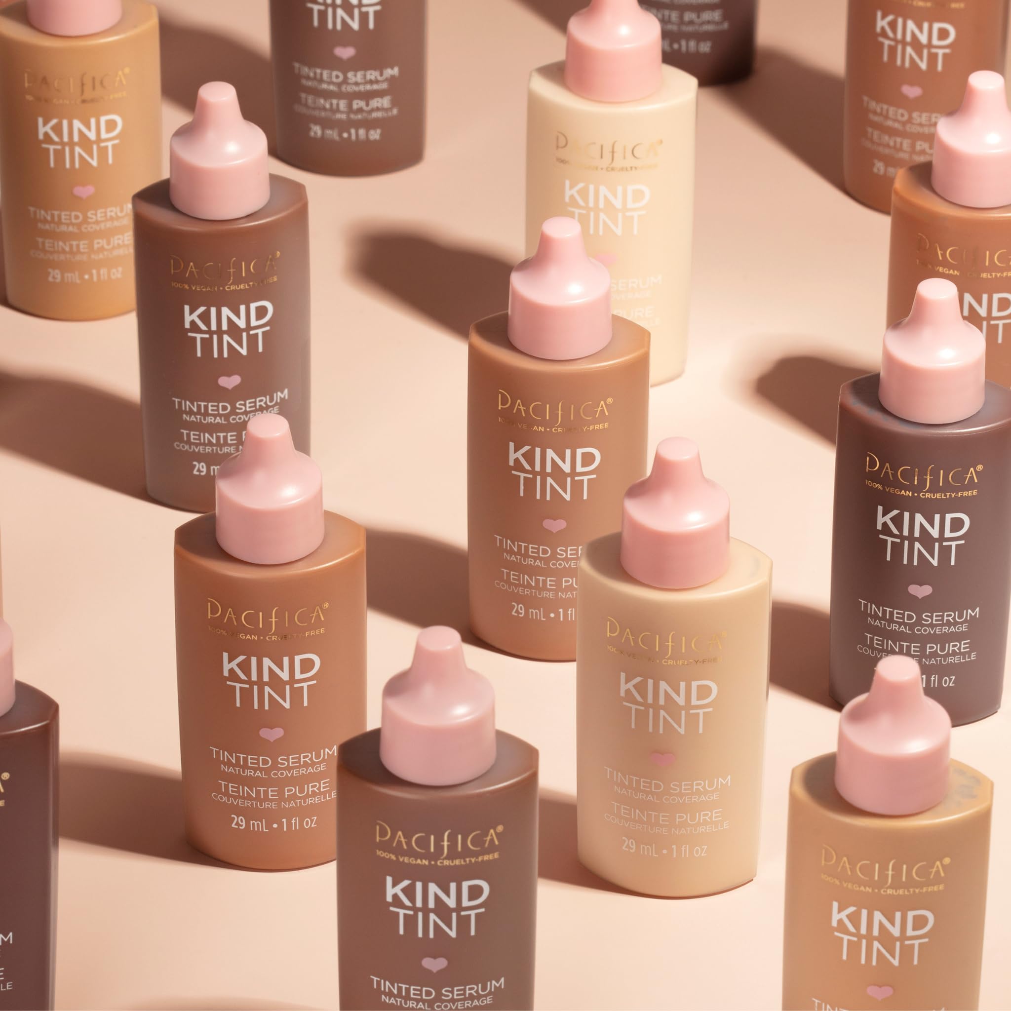 Pacifica Kind Tint Serum Tinted Moisturizer - Lightweight Hydrating Foundation with Vegan Collagen & Hyaluronic Acid for Dewy Glow, Buildable Coverage, 1 fl oz (Shade 17) | Vegan, Cruelty-Free Makeup for Daily Wear & Natural Look