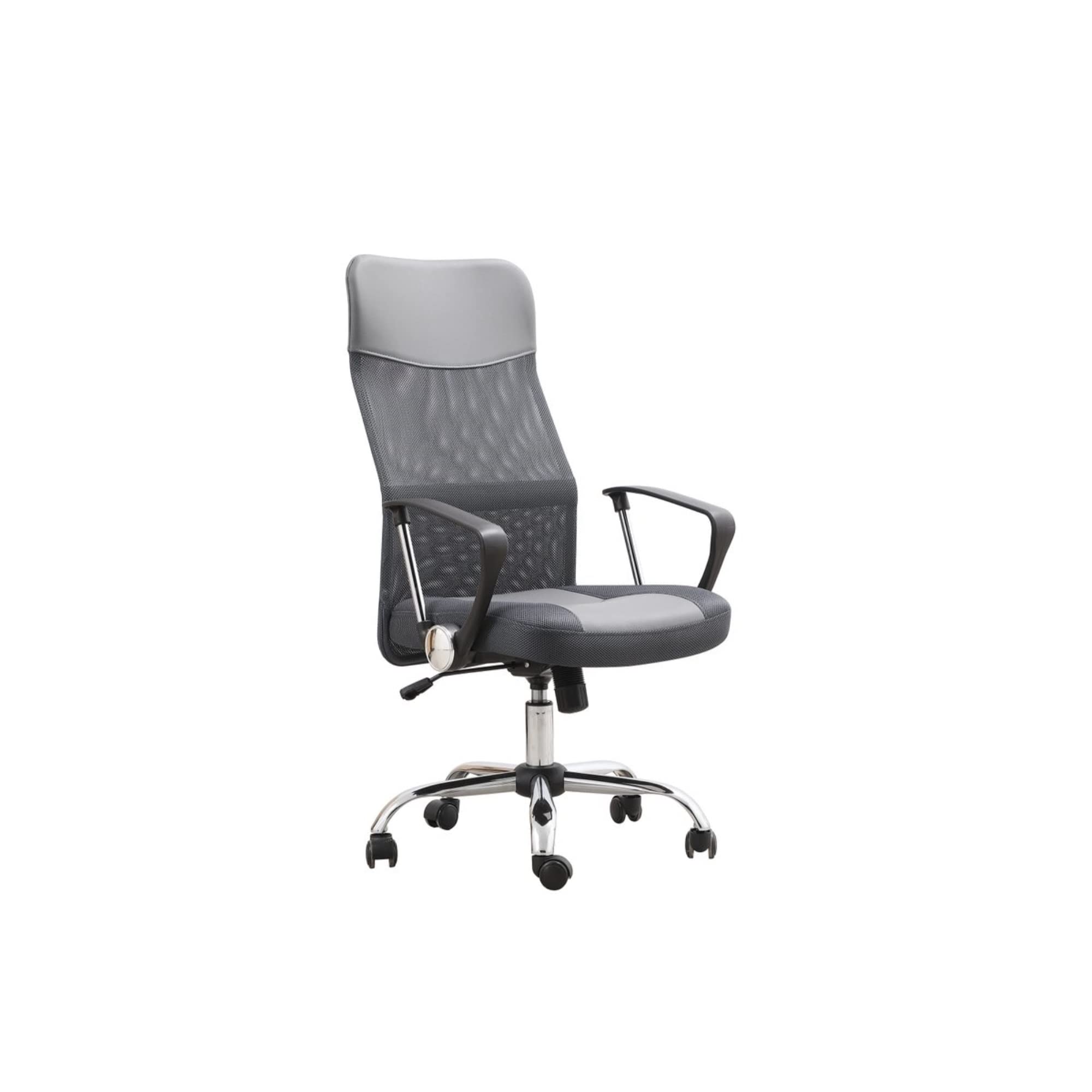 Modern Gray High Back Mesh Office Chair - Ergonomic Swivel Desk Chair with Lumbar Support for Home & Office Workspace Comfort