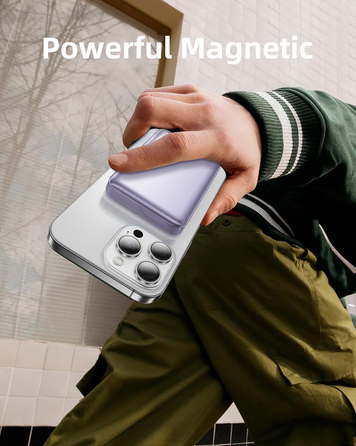 10000mAh Magnetic Wireless Power Bank for iPhone 15/14/13/12 Pro Max/Mini/Plus - PD 20W Fast Charging with USB-C Cable | Portable Charger for Travel, Work & Outdoor Activities