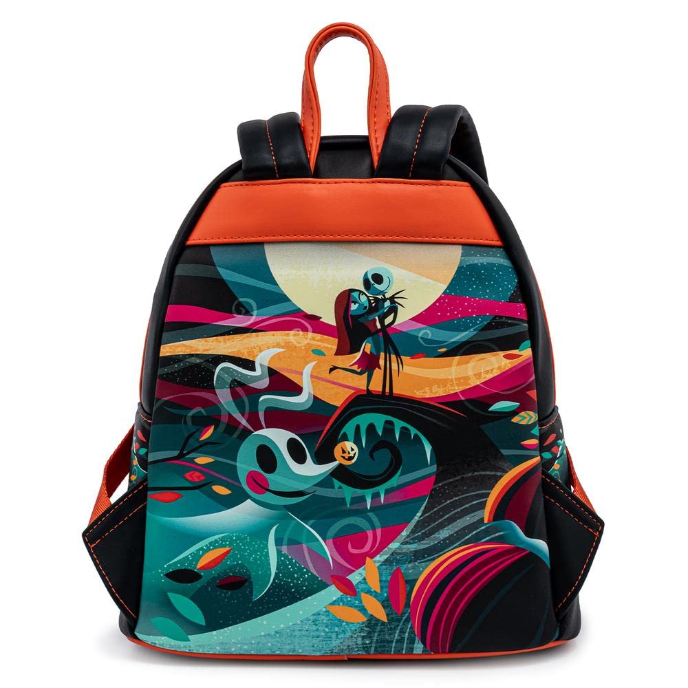 Disney Nightmare Before Christmas Loungefly Women's Double Strap Shoulder Bag Purse - Simply Meant To Be Design for Cosplay, Halloween Costume & Disney Park Outfits
