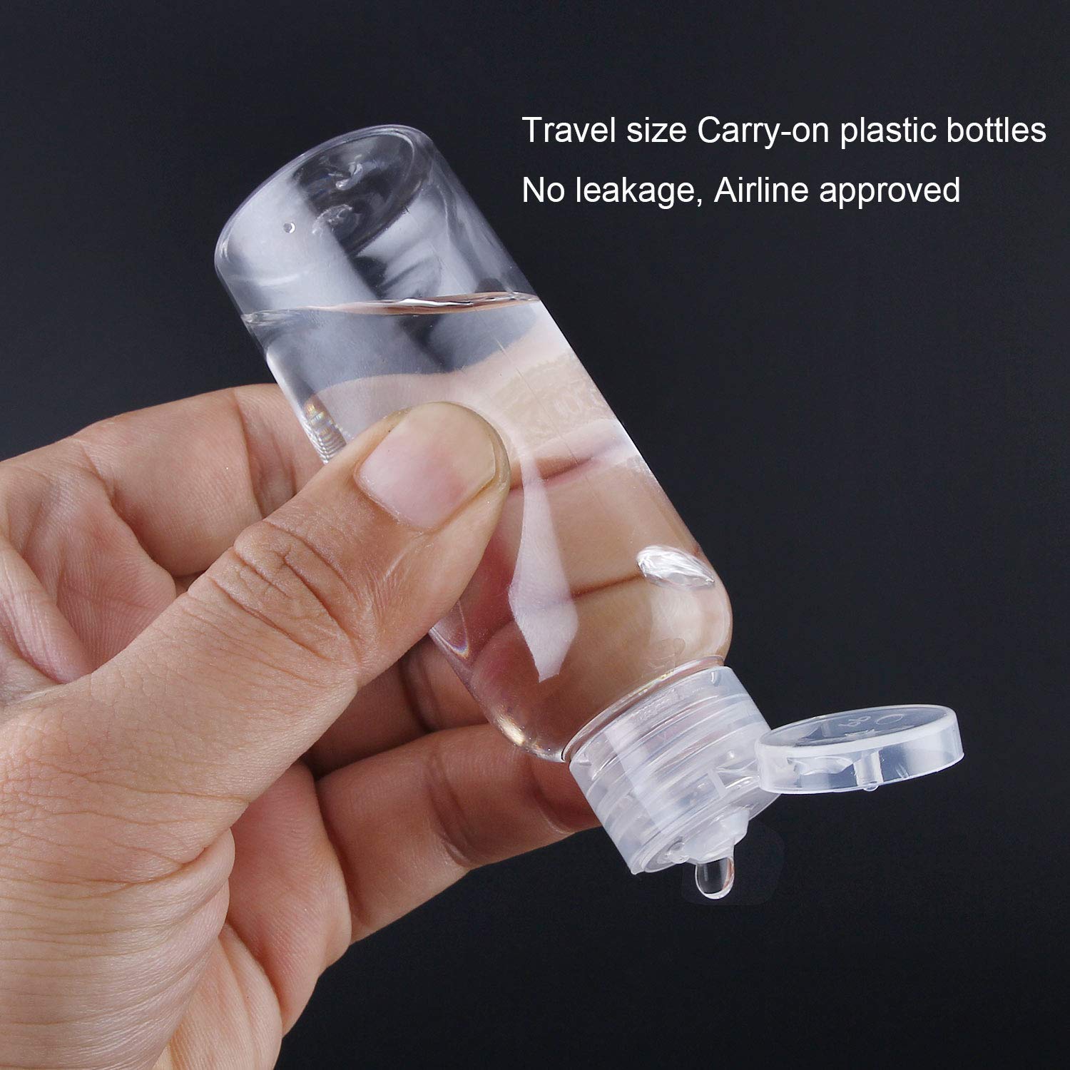 100ml/3.4oz Empty Plastic Travel Bottles Set - Leak Proof Squeeze Containers for Toiletries | Perfect for Shampoo, Lotion & Cosmetics on Airplane, Gym & Vacation