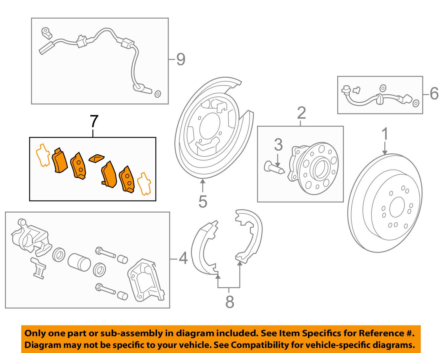 2012-2016 Honda CR-V Rear Brake Pads Set - Premium Ceramic Brake Pads for Smooth & Quiet Braking | Perfect for City Driving & Highway Commutes