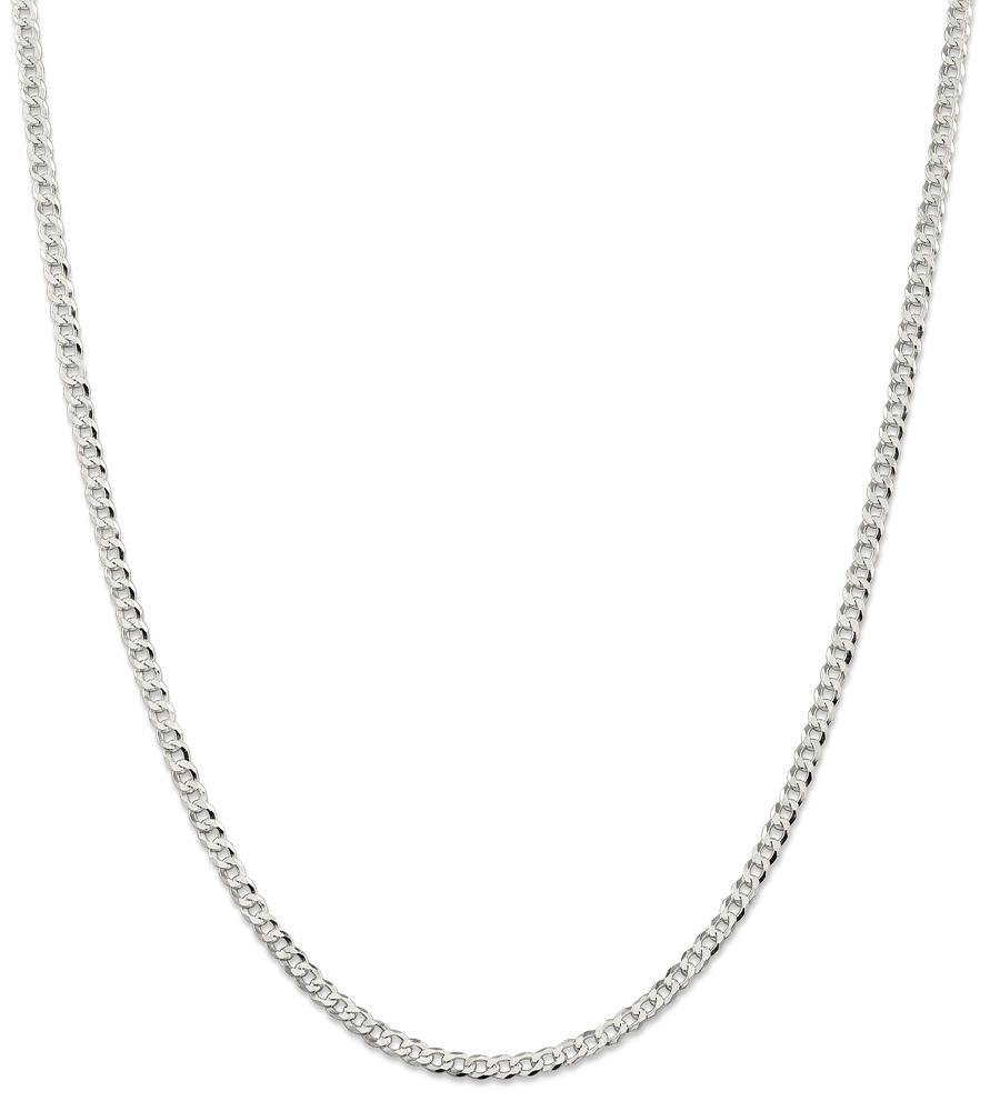 IceCarats 925 Sterling Silver 3.2mm Curb Link Chain Necklace for Women - Dainty Layered Jewelry Gift for Birthday, Anniversary & Everyday Wear