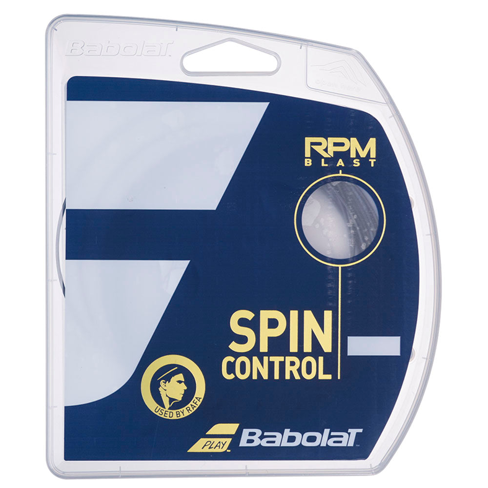 Babolat RPM Blast 16/1.30 Tennis String - Black Polyester Tennis Racket String for Spin & Control - Perfect for Competitive Play & Tournament Matches