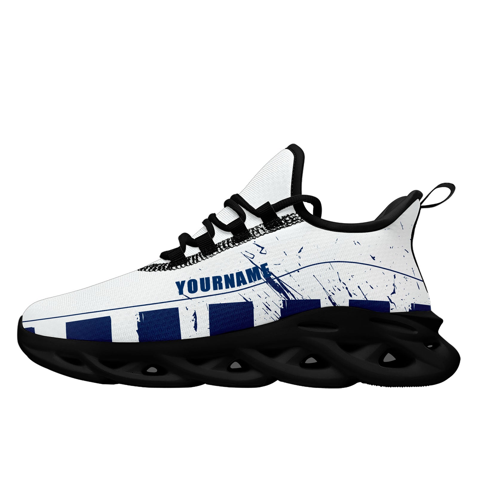 Custom Blue & White Indianapolis Maxsoul Personalized Sneakers - Men's Size 14 (FN003 D020260) - Perfect for Running, Gym Workouts & Casual Streetwear