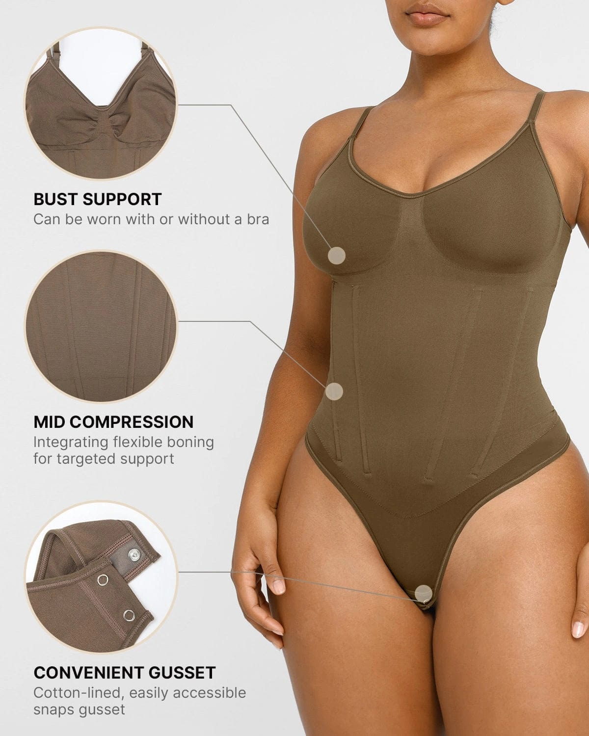 Waist Boning Corset Bodysuit for Women - Slimming Shapewear with Steel Bones - Perfect for Waist Training, Tummy Control & Special Occasions