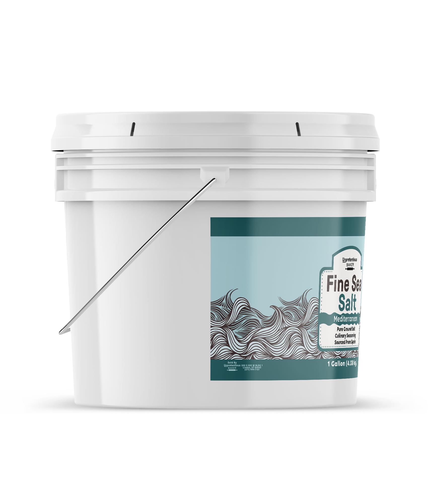 Pure Evaporated Mediterranean Sea Salt (1 Gallon) - Unrefined, Natural & Chemical-Free | Perfect for Cooking, Baking, Pickling & Gourmet Dishes