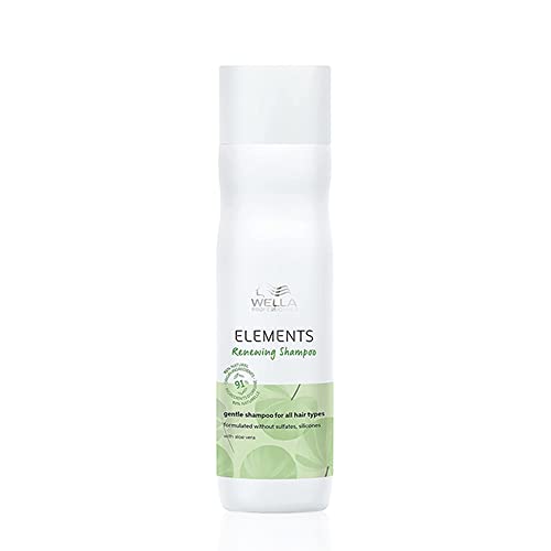Wella Elements Moisture Repair Renewing Shampoo - 8.5 oz (250ml) for Dry & Damaged Hair - Hydrating Shampoo with Natural Oils for Salon-Quality Hair Care at Home