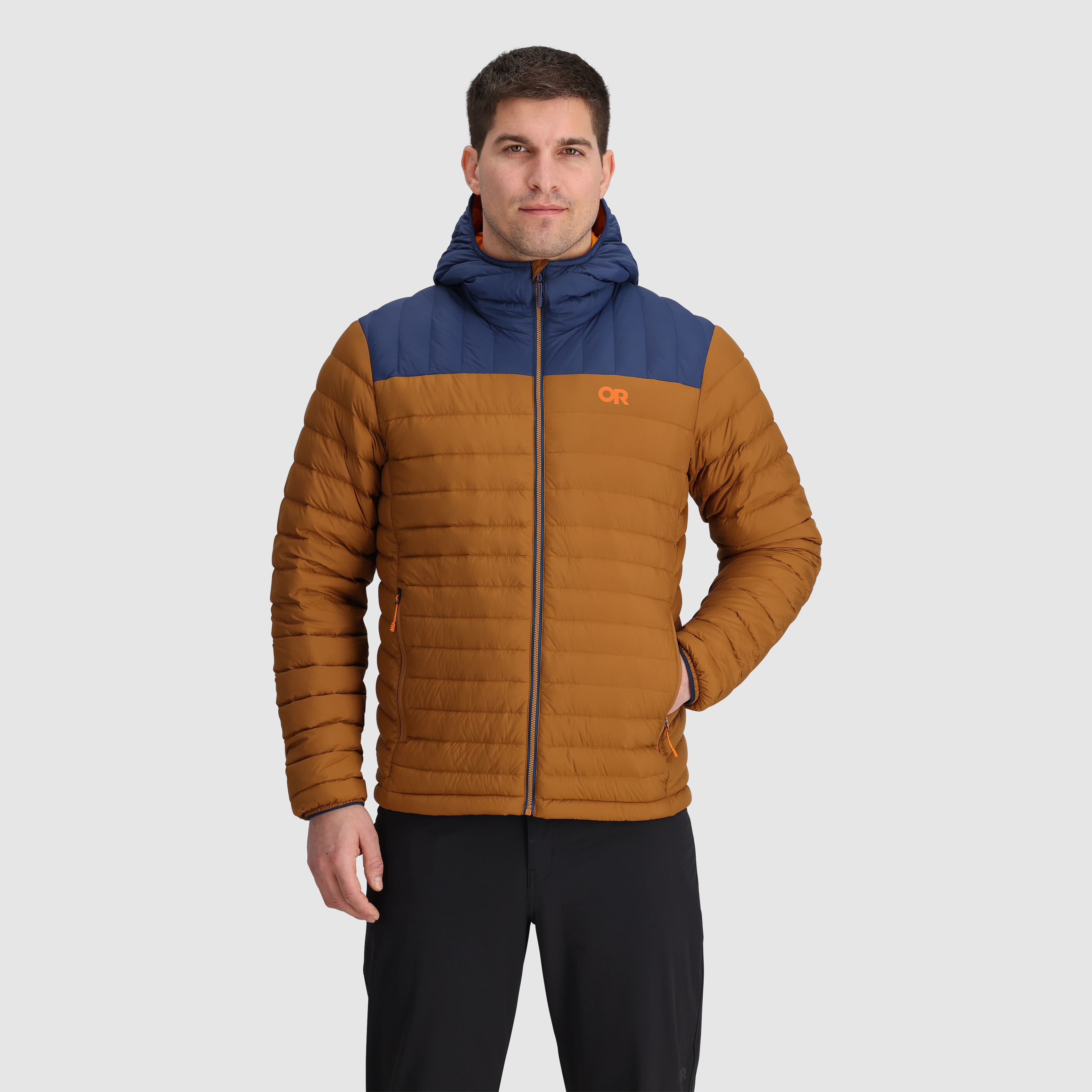 Men's Lightweight Waterproof Down Hoodie - Winter Warm Jacket for Outdoor Activities & Hiking