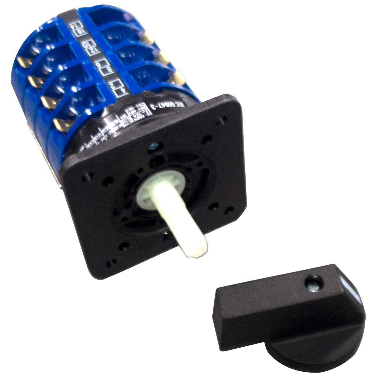 Miller 228733 32A 7 Position Rotary Switch with Knob - Heavy Duty Electrical Component for Industrial Control Panels & Machinery