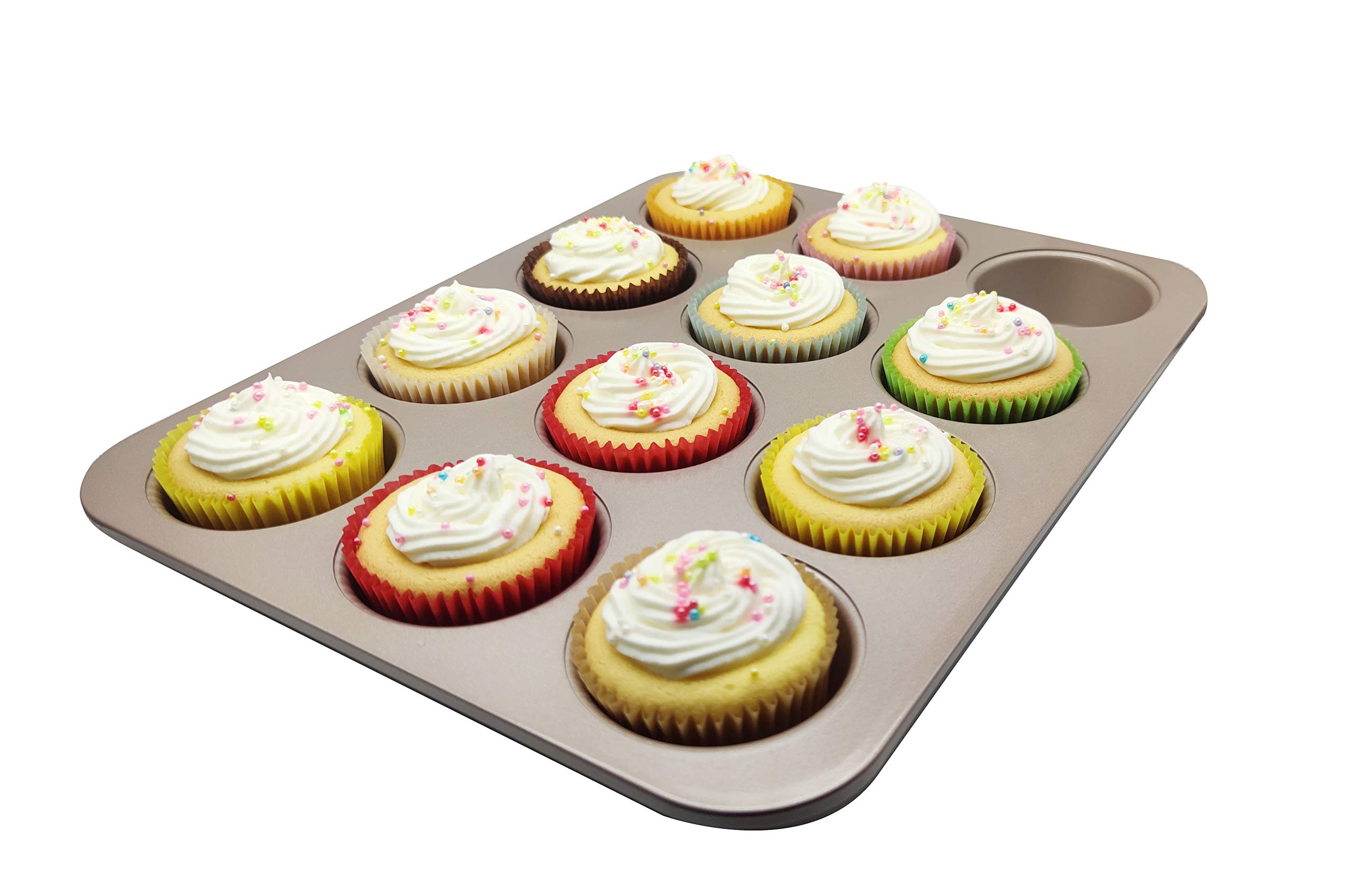 Premium Orange Greaseproof Cupcake Liners - Standard Size Muffin Baking Paper Cups (100 Count) - Perfect for Home Baking, Party Treats & Professional Bakeries
