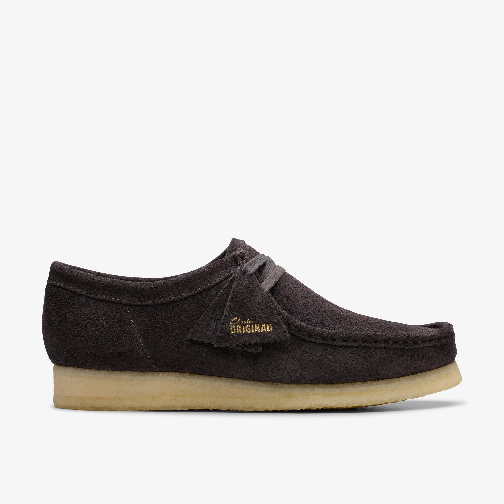 Clarks Men's Wallabee Suede Casual Shoes - Brown Slate Comfortable Loafers for Walking & Everyday Wear