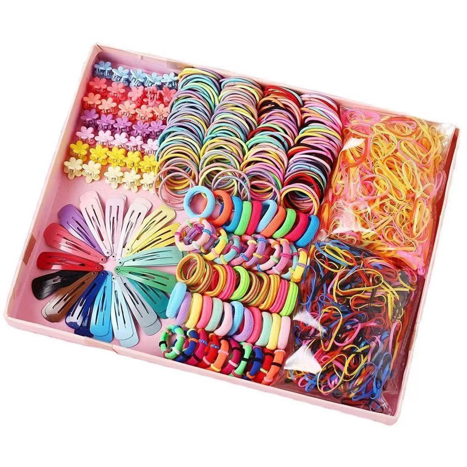 YIZUNNU 780Pcs Hair Clips Set - Mini Hair Barrettes & Claw Clips for Girls, Toddlers & Kids - Hair Accessories for School, Party & Daily Styling