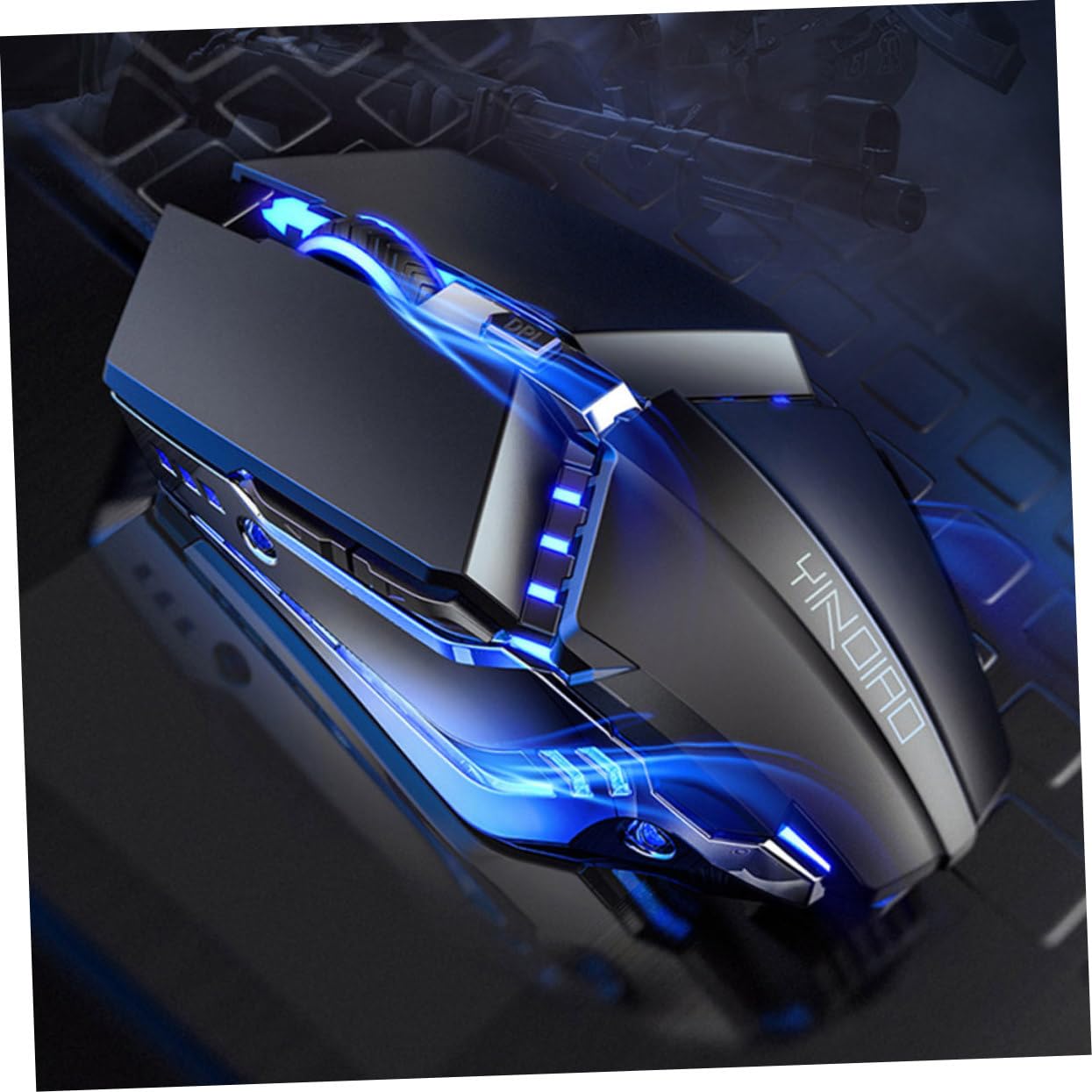 Yardenfun Wired Silent Mouse with Breathing Light - 7 DPI Adjustable USB Computer Mouse for Laptop, PC, Gaming & Office Use